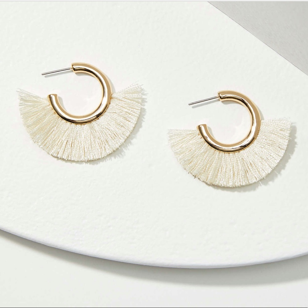 🆕 LOFT | NWT, Fringe Hoop Earrings